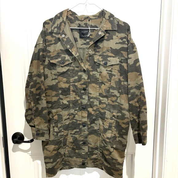 Zara Trafaluc Jackets & Blazers - Women's Camouflage Snap Front Jacket Med Army Theme Pockets